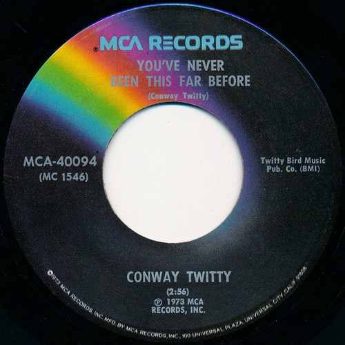 Conway Twitty - You've Never Been This Far Before / You Make It Hard (To Take The Easy Way Out) (7", Single, Glo)
