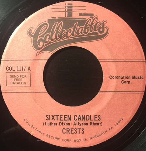 The Crests - Sixteen Candles / Beside You (7", Single, RE)