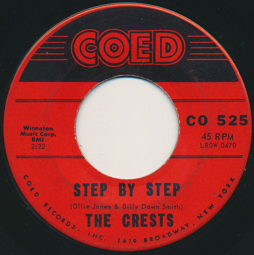 The Crests - Step By Step / Gee (But I'd Give The World) (7", Single, Roc)