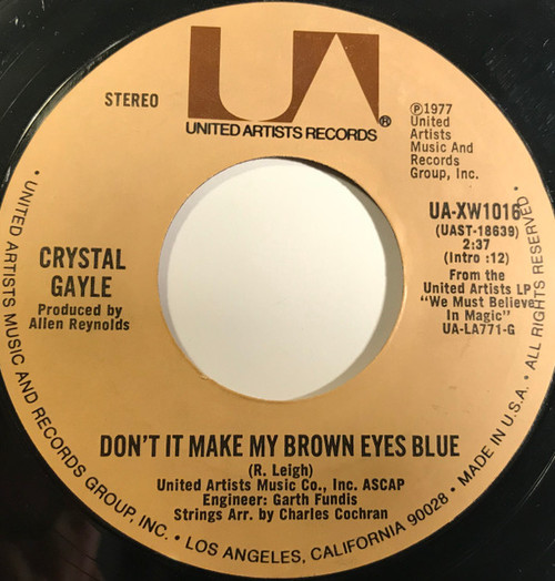 Crystal Gayle - Don't It Make My Brown Eyes Blue (7", Ter)