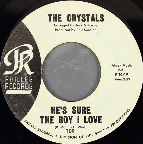 The Crystals - He's Sure The Boy I Love / Walkin' Along (La La La) (7", Single)