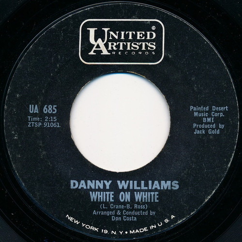 Danny Williams - White On White (7", Mono, Styrene)