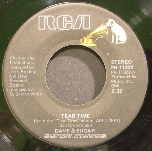 Dave & Sugar* - Tear Time (7", Single, Ind)