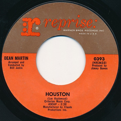 Dean Martin - Houston (7", Single, Styrene, Pit)