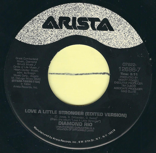 Diamond Rio - Love A Little Stronger / It Does Get Better Than This (7")