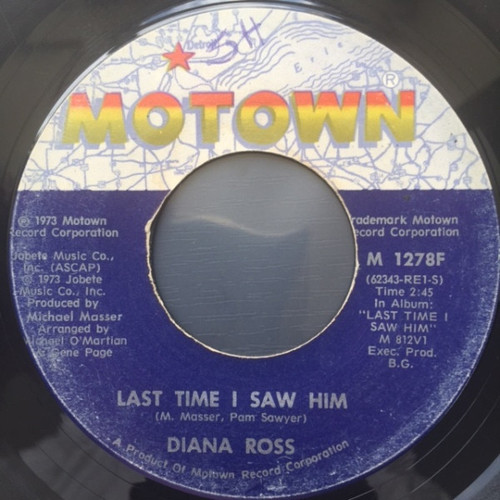 Diana Ross - Last Time I Saw Him (7")