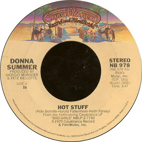 Donna Summer - Hot Stuff (7", Single, Styrene, 56 )