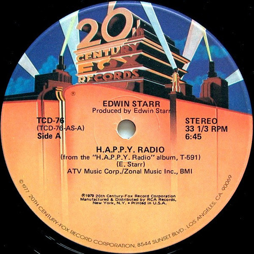 Edwin Starr - H.A.P.P.Y. Radio (12", Ind)
