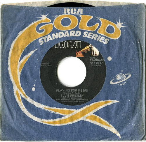 Elvis Presley With The Jordanaires - Playing For Keeps / Too Much (7", Single, RE)