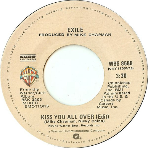 Exile (7) - Kiss You All Over / Don't Do It (7", RP, Spe)