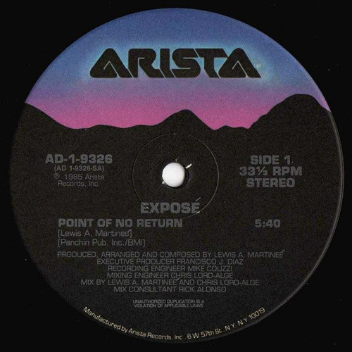 Exposé - Point Of No Return (12", Ind)