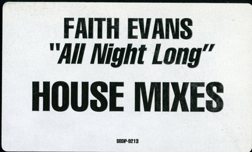 Faith Evans Feat. Puff Daddy - All Night Long (House Mixes) (12", Promo)