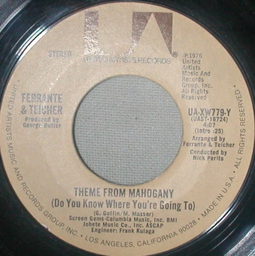 Ferrante & Teicher - Theme From Mahogany (Do You Know Where You're Going To) (7", Single)