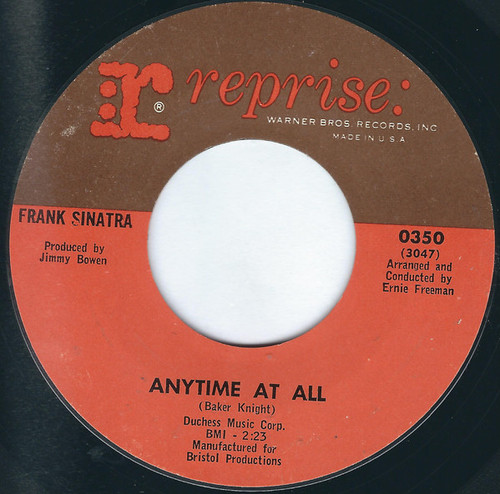 Frank Sinatra - Anytime At All (7", Single, Styrene, San)