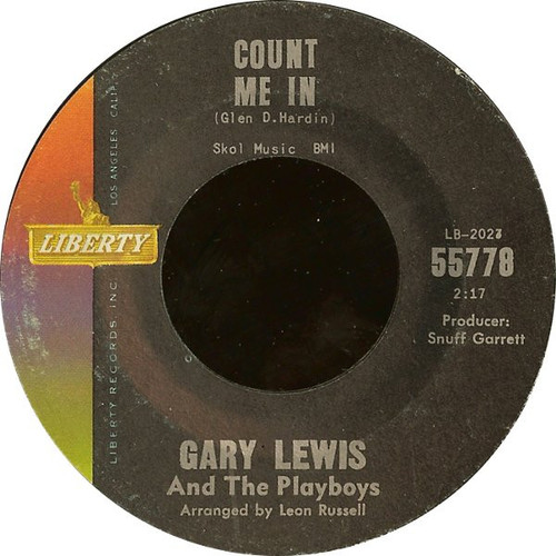Gary Lewis And The Playboys* - Count Me In / Little Miss Go-Go (7", Single, Styrene, She)