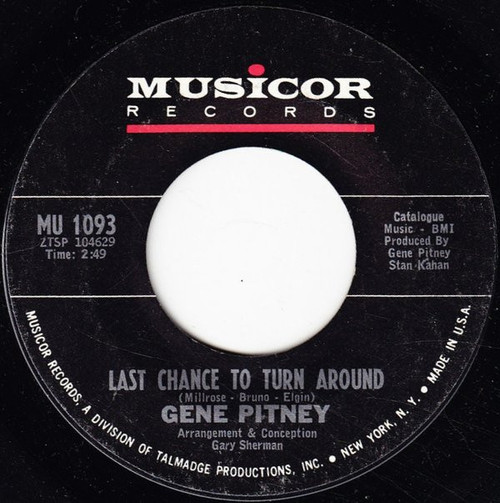 Gene Pitney - Last Chance To Turn Around (7", Single, Mono, Styrene)