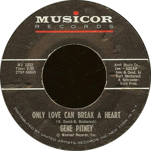 Gene Pitney - Only Love Can Break A Heart  (7", Single)