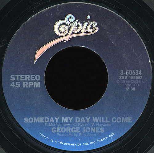 George Jones (2) - Someday My Day Will Come (7", Styrene, Ter)