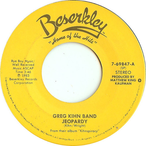 Greg Kihn Band - Jeopardy (7", Single, SP )
