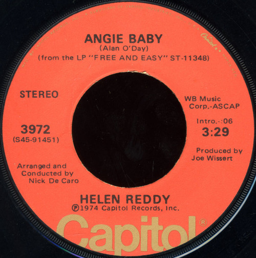 Helen Reddy - Angie Baby (7", Single, Win)