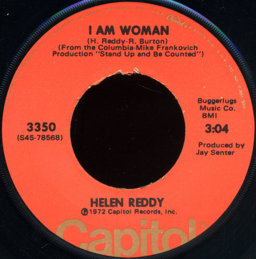 Helen Reddy - I Am Woman (7", Single, Win)