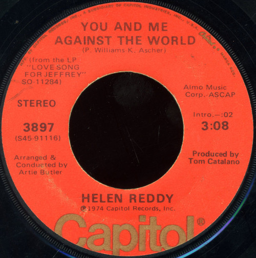 Helen Reddy - You And Me Against The World / Love Song For Jeffrey (7", Jac)
