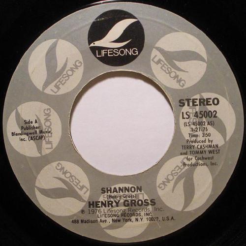 Henry Gross - Shannon (7", Single, Styrene, Pit)