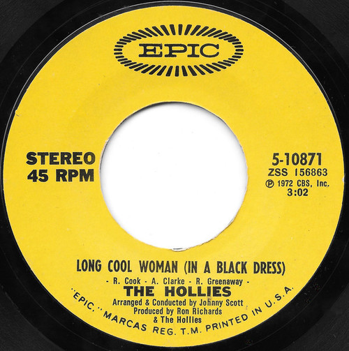 The Hollies - Long Cool Woman (In A Black Dress) (7", Single, Pit)