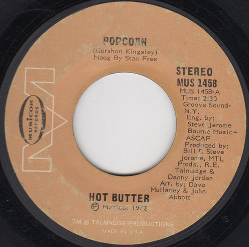 Hot Butter - Popcorn / At The Movies (7", Single, Styrene, She)