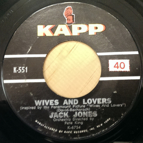 Jack Jones - Wives And Lovers / Toys In The Attic (7", Single)
