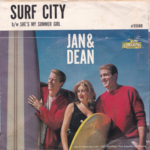 Jan & Dean - Surf City (7", Single, Styrene, Ter)