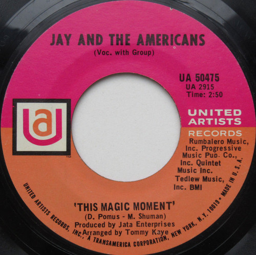 Jay And The Americans* - This Magic Moment (7", Styrene, She)