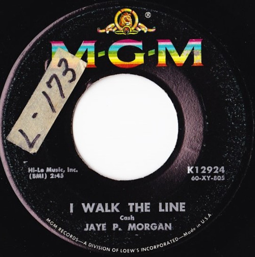 Jaye P. Morgan - I Walk The Line / Wondering Where You Are (7", Single)