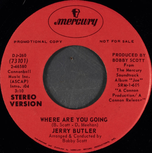 Jerry Butler - Where Are You Going (7", Mono, Promo)