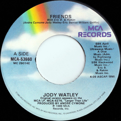 Jody Watley With Eric B. & Rakim - Friends (7", Single, Glo)