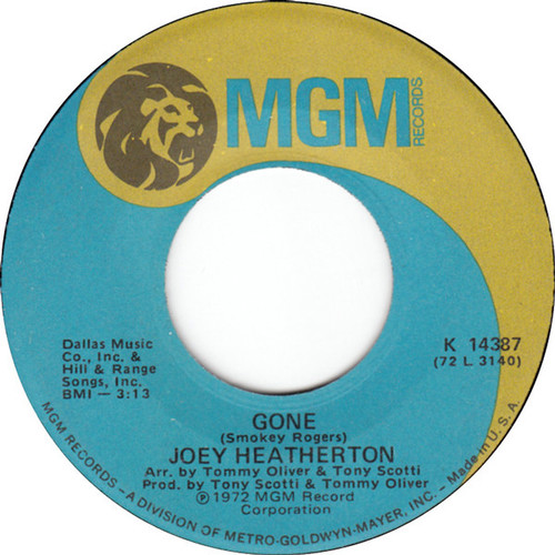 Joey Heatherton - Gone / The Road I Took To You (Pieces) (7", Single)