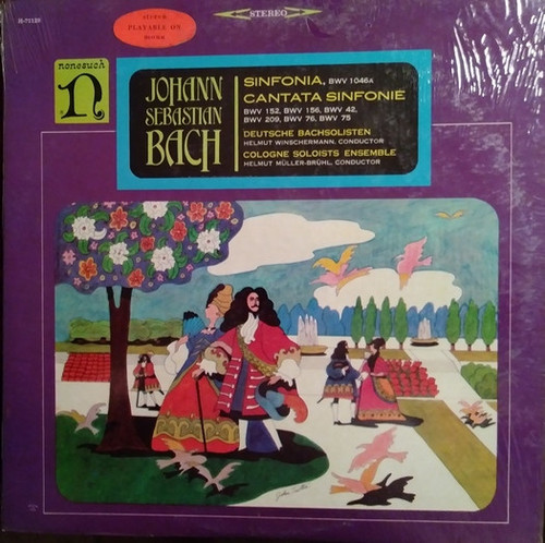 Johann Sebastian Bach - Deutsche Bachsolisten Conductor Helmut Winschermann, Cologne Soloists Ensemble Conductor Helmut Müller-Brühl - Sinfonia, BWV 1046a / Cantata Sinfonie BWV 152, BWV 156, BWV 42, BWV 209, BWV 76, BWV 75 (LP, RP)