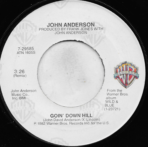 John Anderson (3) - Goin' Down Hill (7", Single, Jac)