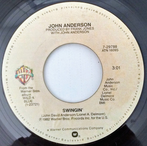 John Anderson (3) - Swingin' (7", Single, Styrene, All)