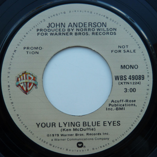 John Anderson (3) - Your Lying Blue Eyes (7", Single, Mono, Promo, Jac)