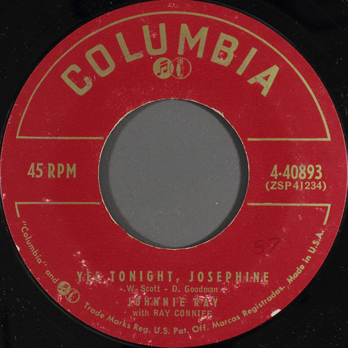 Johnnie Ray With Ray Conniff - Yes Tonight, Josephine / No Wedding Today (7", Single, Styrene, Bri)