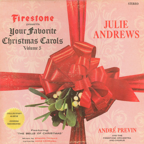 Julie Andrews With André Previn And The Firestone Orchestra And Chorus - Your Favorite Christmas Carols Volume 5 (LP, Album, Hol)