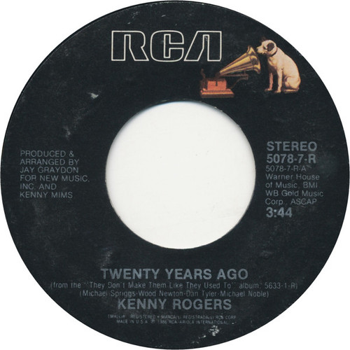 Kenny Rogers - Twenty Years Ago (7", Single, Styrene, Ind)