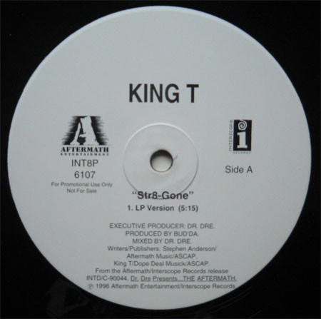 King T* - Str8-Gone (12", Promo)