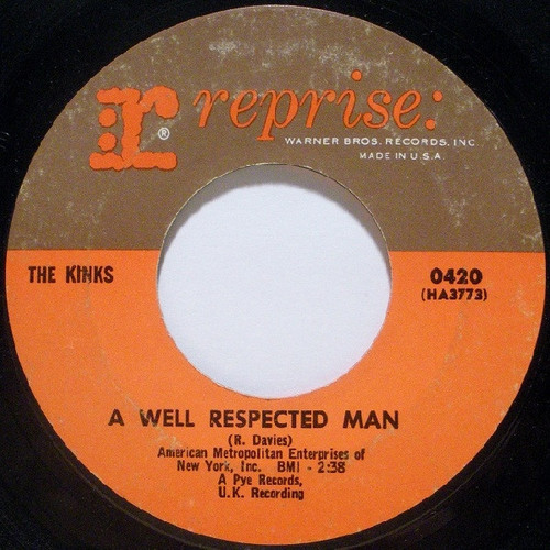The Kinks - A Well Respected Man (7", Single, Styrene, Pit)