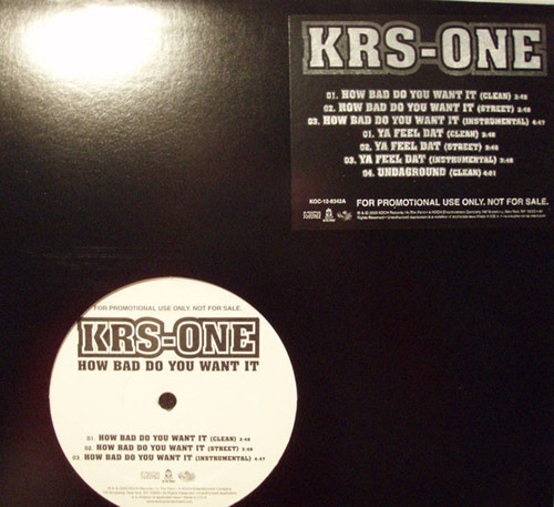 KRS-One - How Bad Do You Want It (12", Promo)