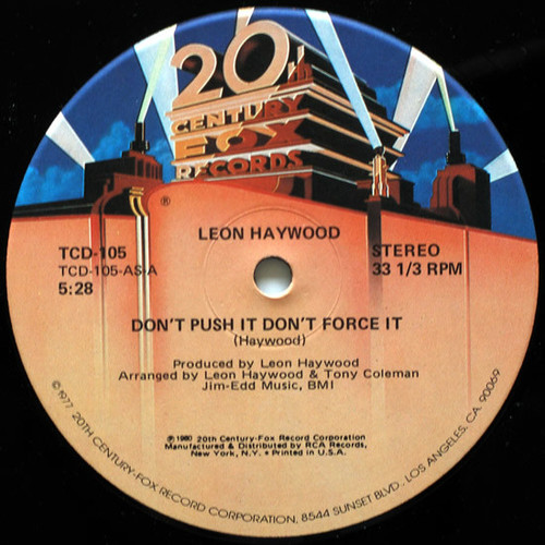 Leon Haywood - Don't Push It Don't Force It (12", Ind)