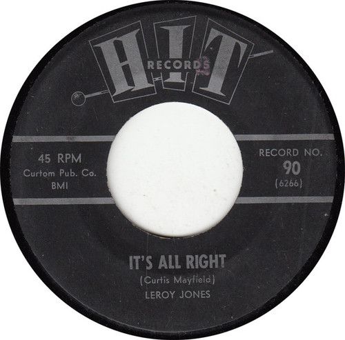 Leroy Jones (6)  /  Connie Dee - It's All Right / She's A Fool (7")