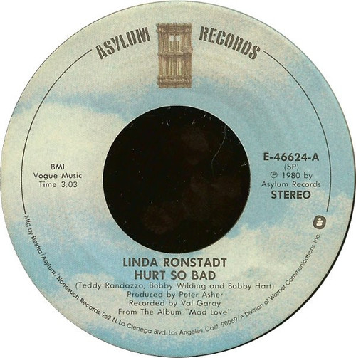 Linda Ronstadt - Hurt So Bad / Justine (7", Single, Spe)