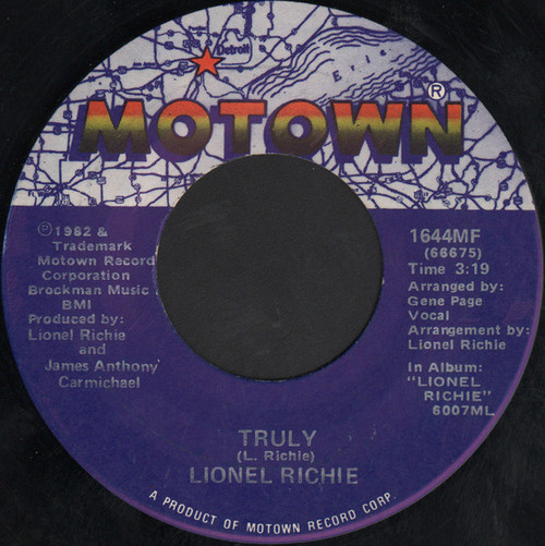 Lionel Richie - Truly (7", Single)